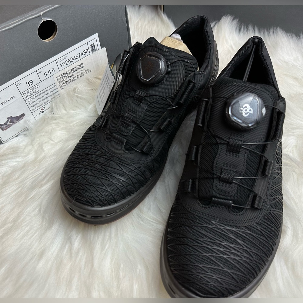 Ecco men’s cage evo boa golf shoes black/fire size 39 /us5-5.5
